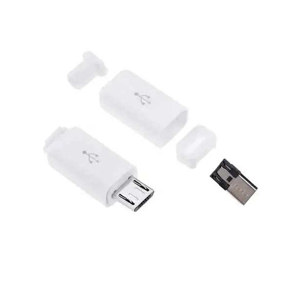 کانکتور USB Micro نری (Plug) به همراه کاور مشکی — تصویر ۲