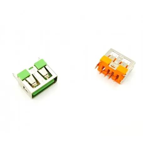 کانکتور USB-A مادگی ایستاده کوتاه 10mm رنگ نارنجی — تصویر ۲