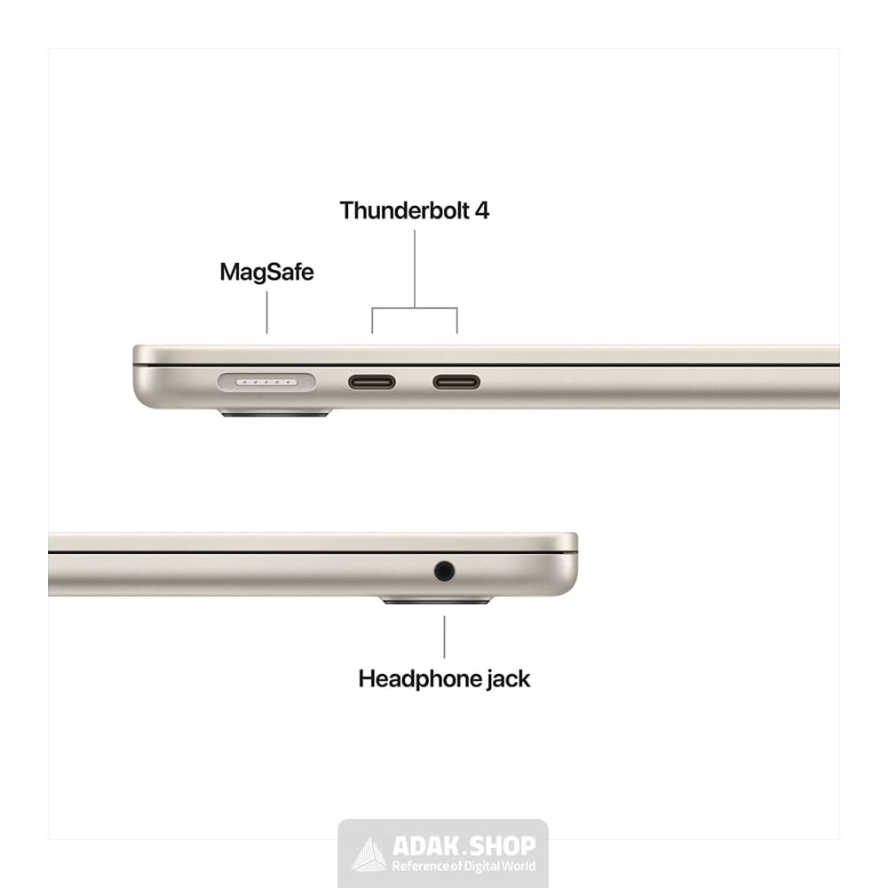 لپ تاپ اپل MacBook Air 13 MDHC4 M5 16GB 1TB 10CORE GPU IPS — تصویر ۴