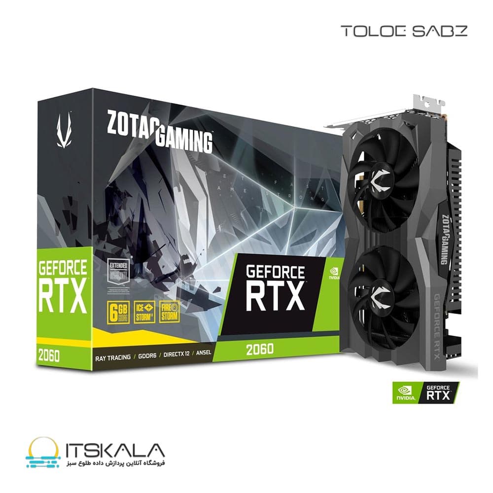 کارت گرافیک زوتک مدل GAMING GeForce RTX 2060 Twin Fan 12GB