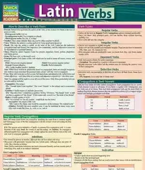 دانلود کتاب Latin Verbs: QuickStudy Laminated Reference Guide – افعال لاتین: راهنمای مرجع چند لایه QuickStudy