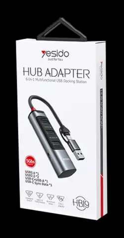 هاب 6 پورت USB/TYPE-C یسیدو Yesido HB19 — تصویر ۵