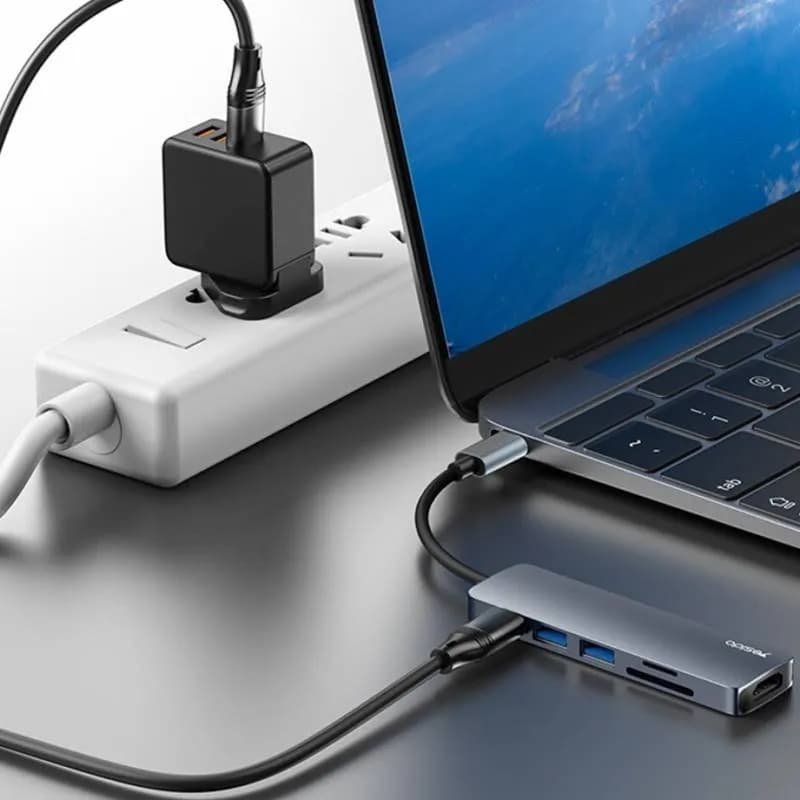 هاب 6 پورت usb-c یسیدو مدل Yesido HB11 — تصویر ۳