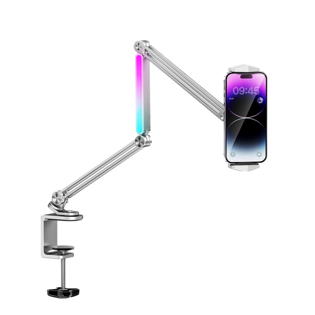هولدر و نگهدارنده موبایل و تبلت پرودو مدل Porodo Multi-Joint Aluminum Desk Mount PD-LFST051-GY