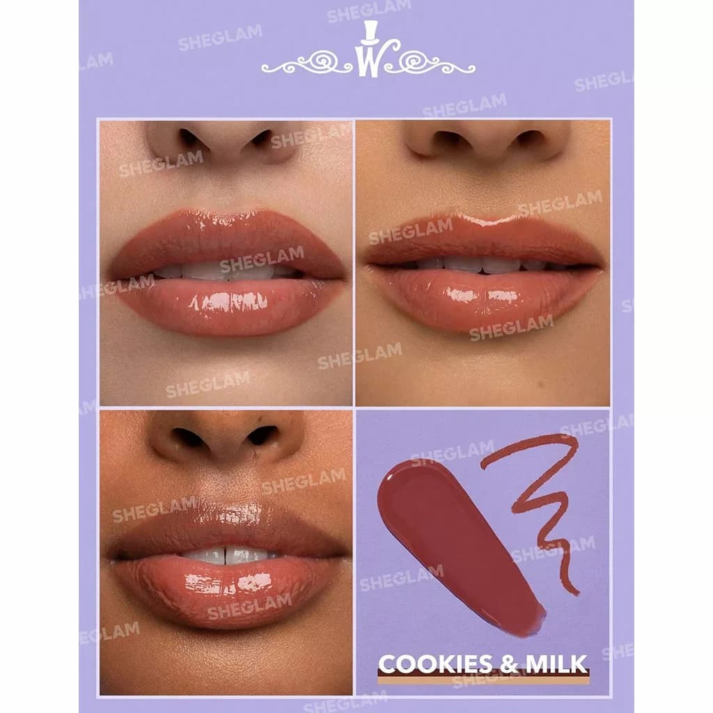 ست لیپ گلاس و خط لب شیگلم کاکائو مدل cookies N’Milk — تصویر ۲