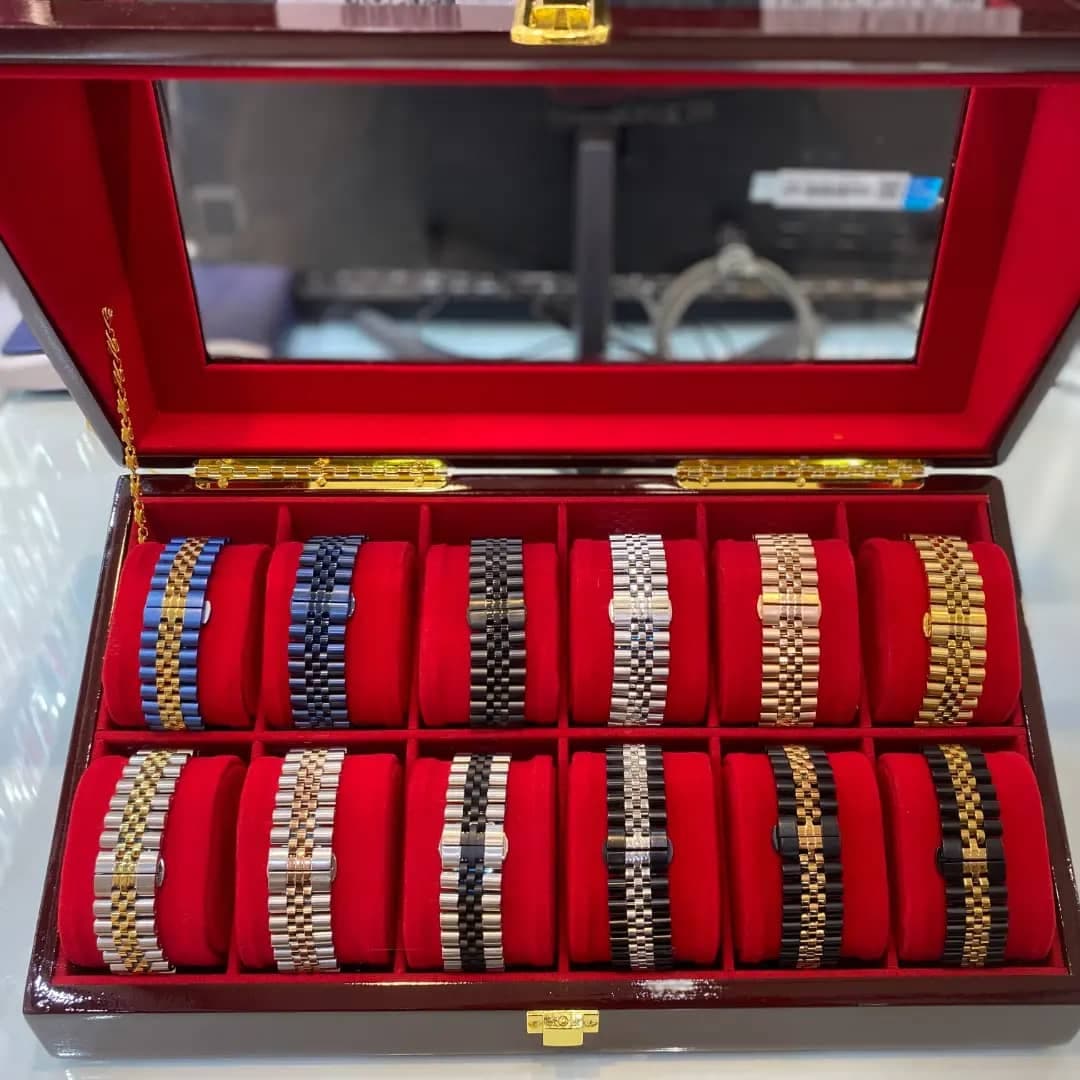 بند استیل طرح رولکس مدل Rolex Band 5Bead Apple Watch مناسب برایاپل واچ سری 6 سایز40 میلی متری Apple Watch Edition Series 6 – 40mm — تصویر ۸
