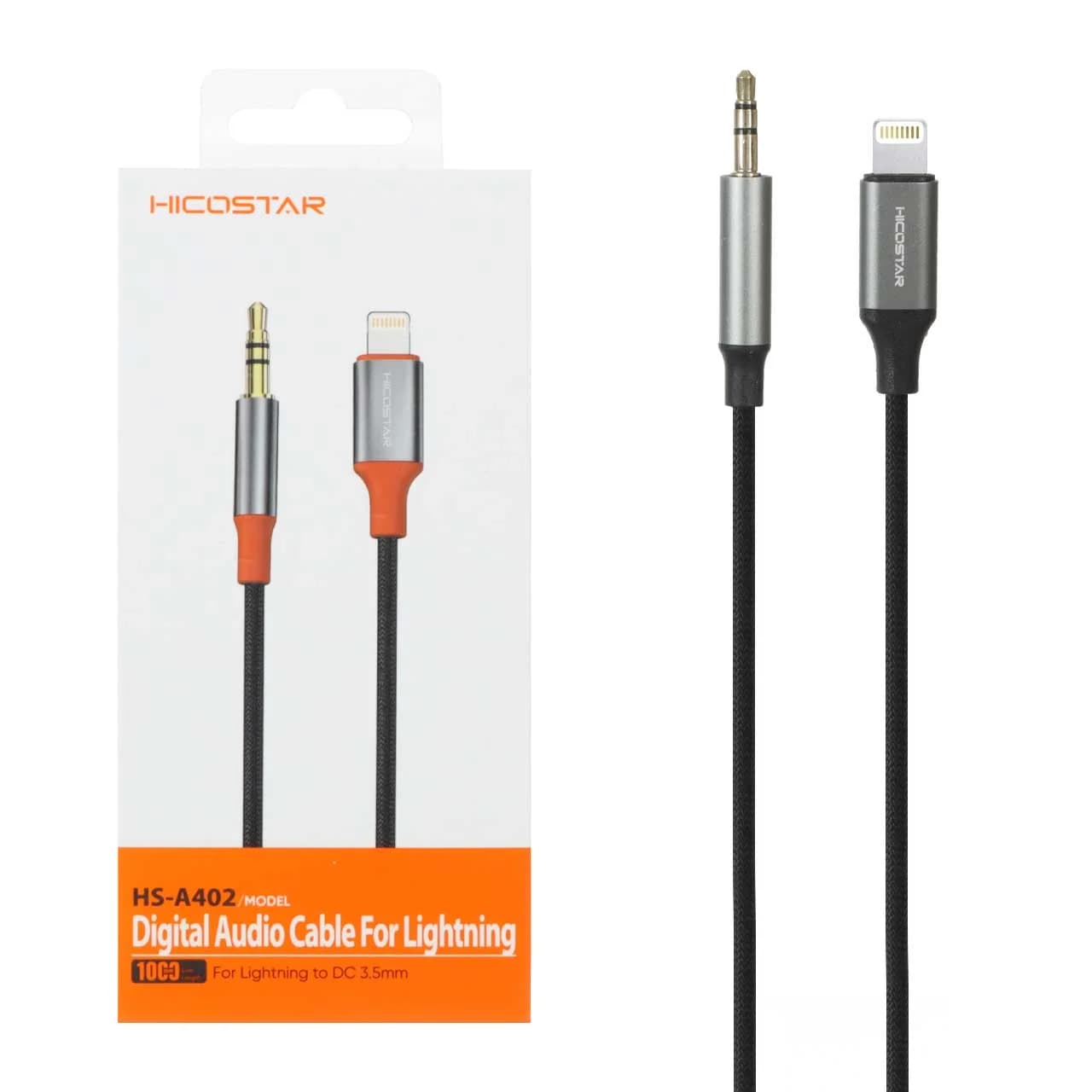 تبدیل Hicostar AUX TO Lightning مدل HS-A402 – مشکی