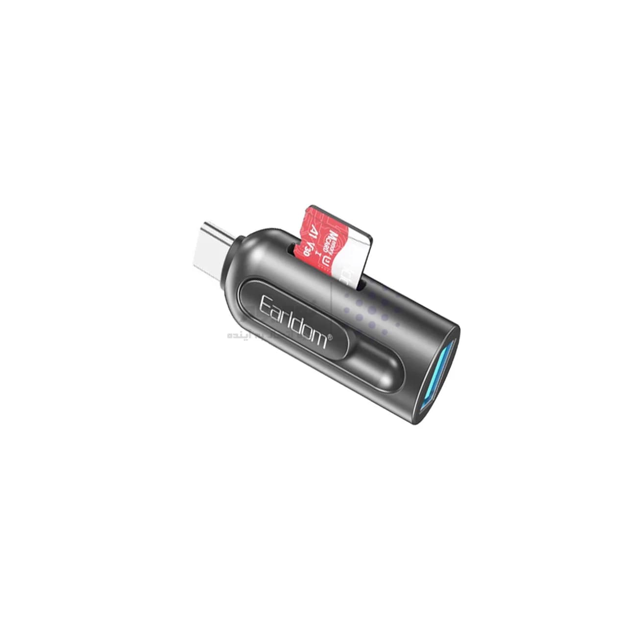 رم ریدر و Earldom USB TO Type-C OTG مدل ET-OT98 – خاکستری — تصویر ۲
