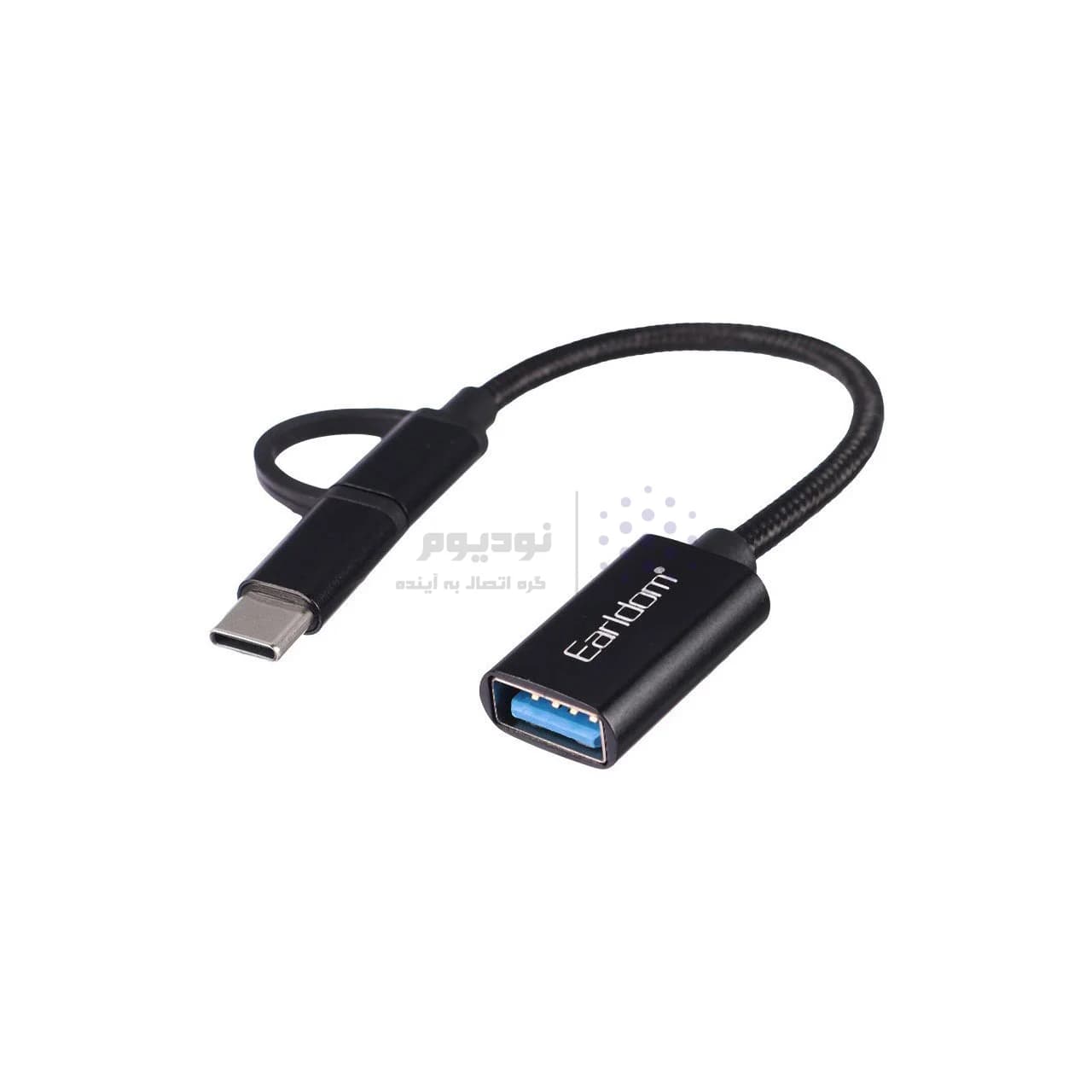 تبدیل Earldom Type-C & MicroUSB To USB3.0 OTGمدل OT84 – مشکی — تصویر ۲