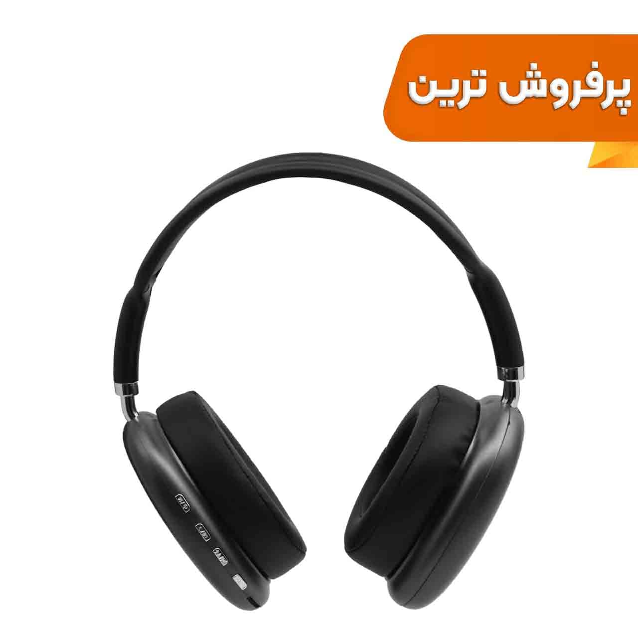 هدفون بی سیم مدل P9-مشکی — تصویر ۹