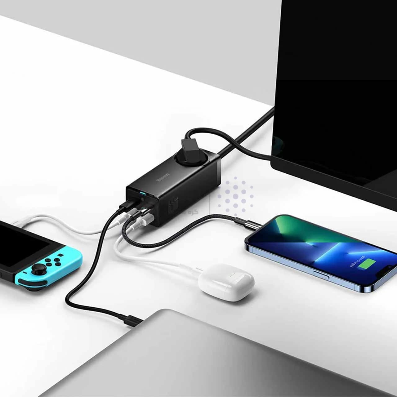 چند راهی برق Baseus مدل Power Combo Power Strip CCGAN65-1ACE 65W – مشکی (گارانتی آونگ) — تصویر ۵