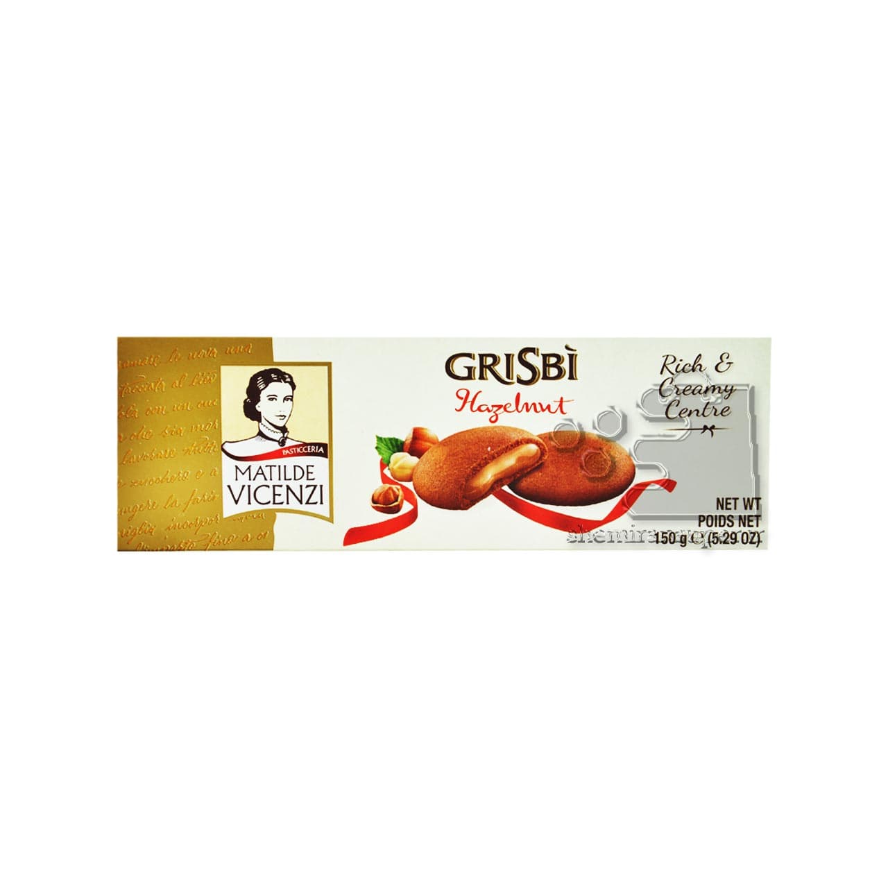 کوکی شکلاتی با مغز فندقی ۱۵۰ گرم گریسبی ویچنزی – vicenzi