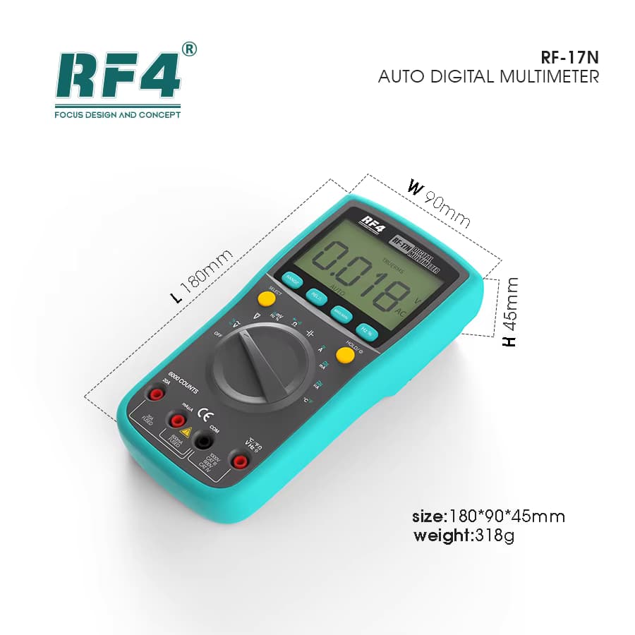 مولتی متر دیجیتال آر اف فور مدل RF4 RF-17N — تصویر ۳