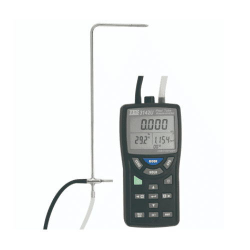 فشارسنج تفاضلی و محیطی ، بادسنج پیتوت تیوب دیتالاگر تی ای اس مدل TES-3142U