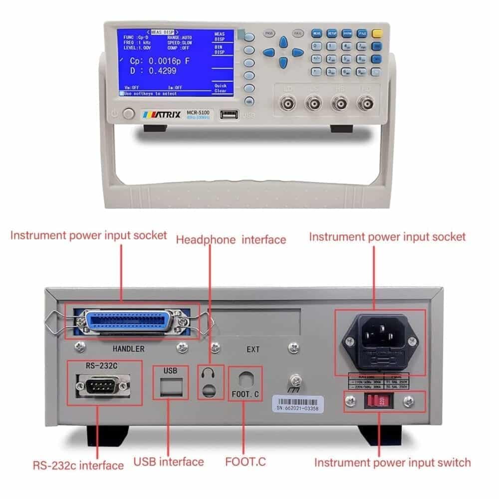 LCR متر دیجیتال ماتریکس مدل MATRIX MCR-5100 — تصویر ۲