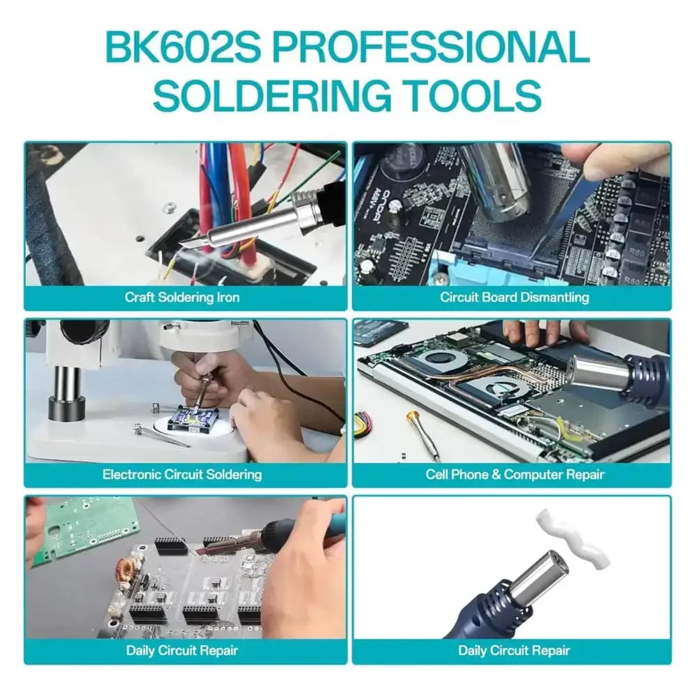 هویه و هوای گرم رومیزی 90 وات باکون مدل Bakon BK-602S — تصویر ۵