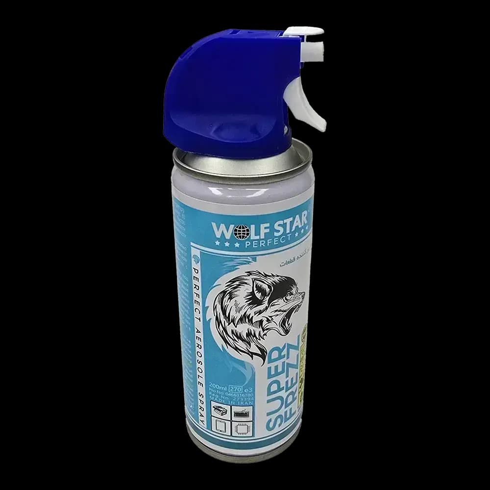 اسپری فریز ولف استار مدل WOLF STAR SUPER FREZZ 60 حجم 200 میلی لیتر (کارتن 12 عددی) — تصویر ۲