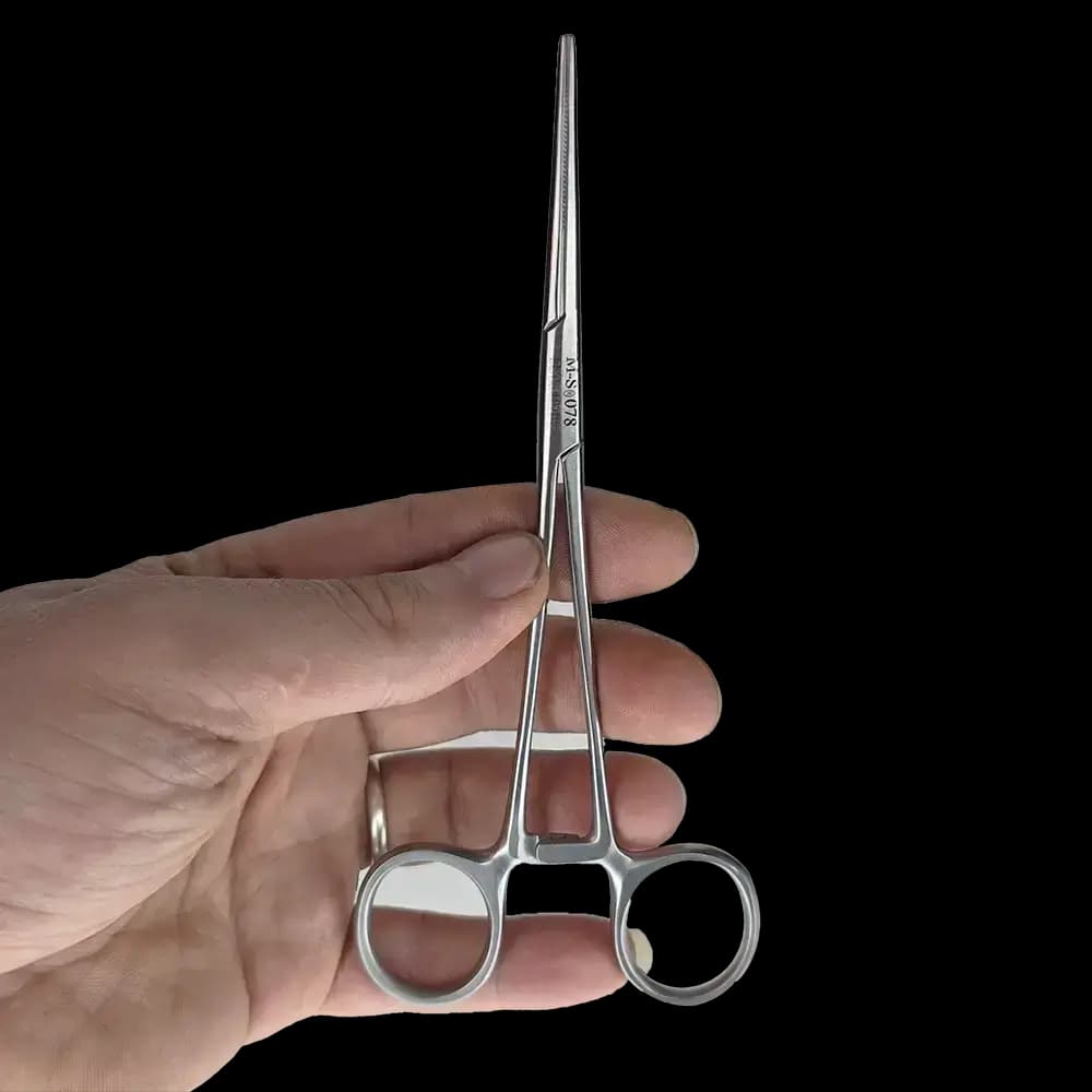 پنس مدل هموستات مستقیم کد Hemostat forceps STRAIGHT 16CM — تصویر ۲