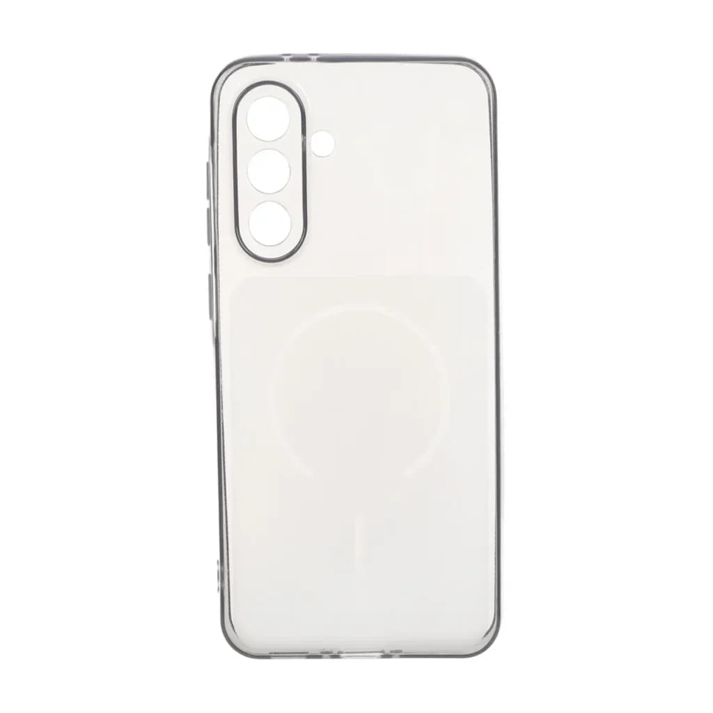 قاب ژله ای شفاف مستطیلی طرح مگ سیف محافظ لنزدار Samsung Galaxy A56 / A36 – مشکی — تصویر ۲