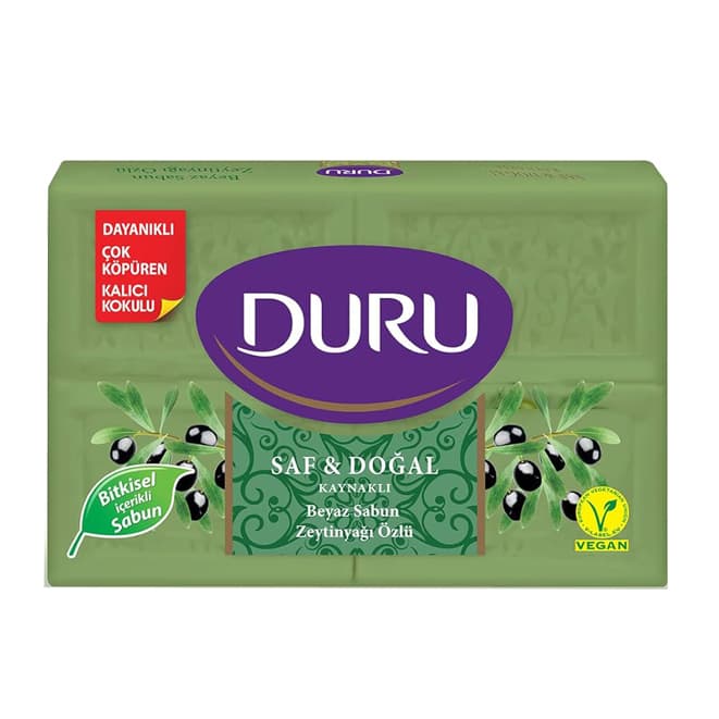 صابون رختشویی دورو DURU مدل SAF & DOGAL رایحه زیتون بسته ۴ عددی