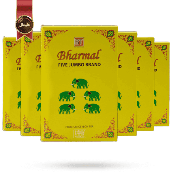6 عدد چای بارمال bharmal مدل پنج فیل five jumbo وزن 500 گرم (اورجینال)