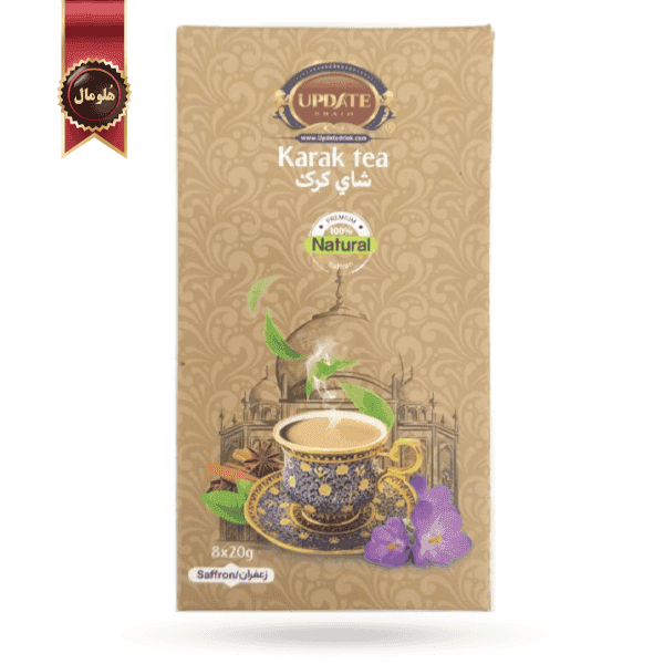 چای کرک آپدیت update مدل زعفران Saffron پک 8 ساشه ای (اورجینال)