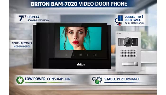 گوشی تصویری 7 اینچ مدل برایتون BAM-7020-B — تصویر ۲