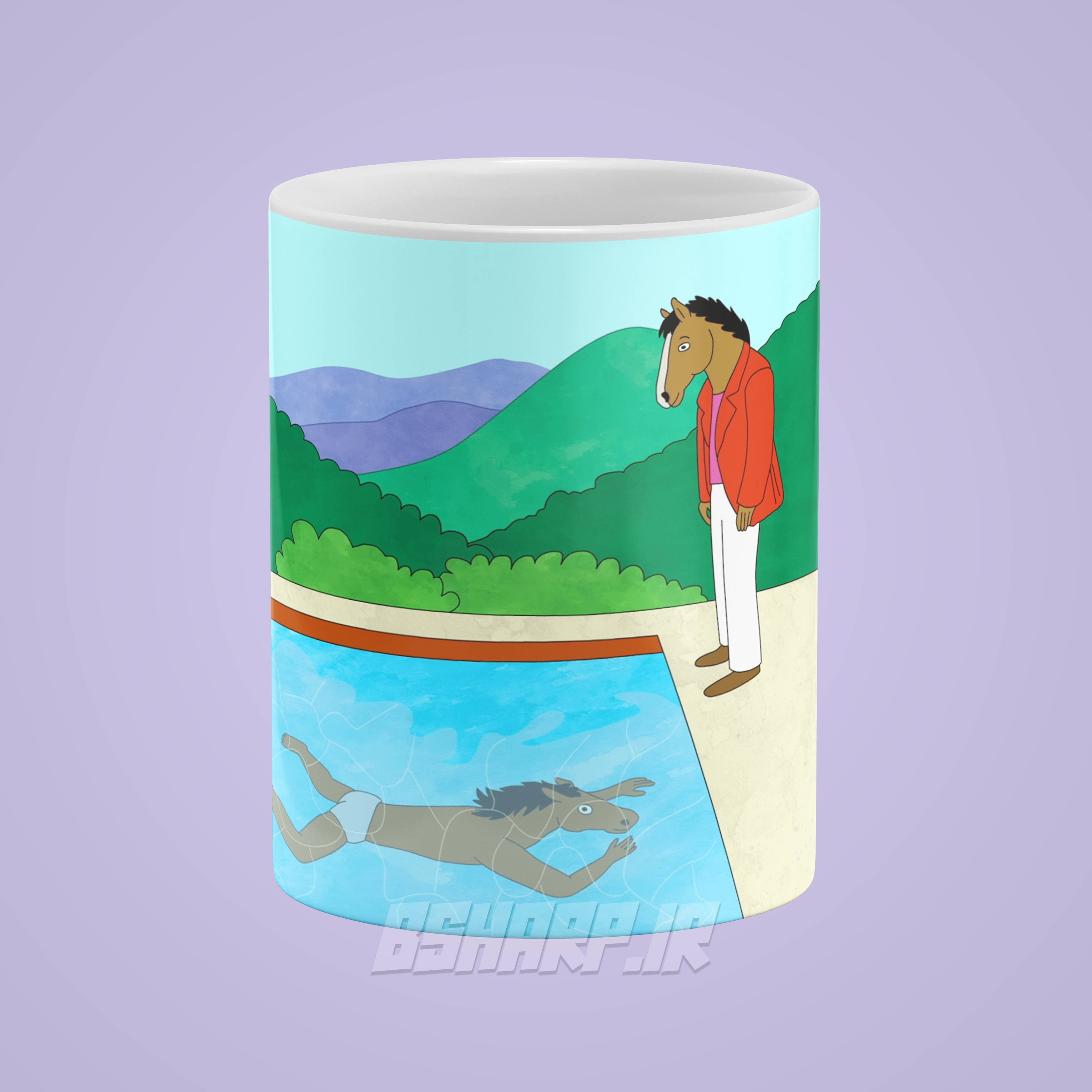 ماگ Bojack Horseman طرح شنا — تصویر ۲