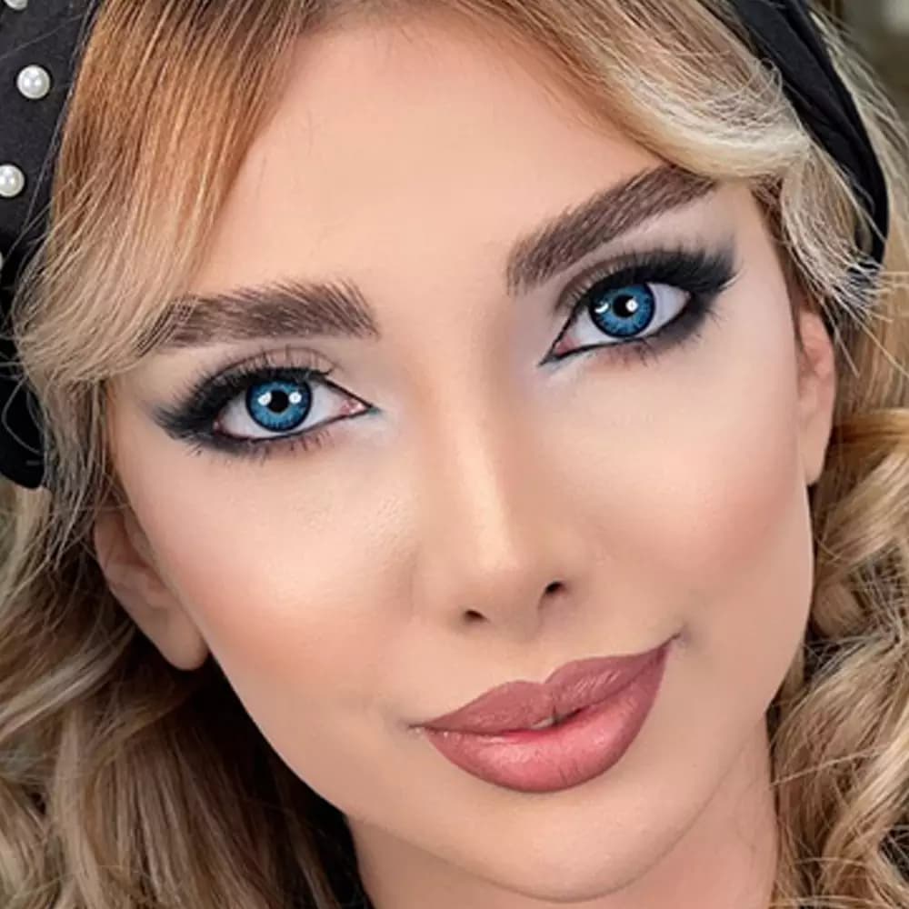 لنز اپرا دیو مالاگا آبی دور دار — تصویر ۲