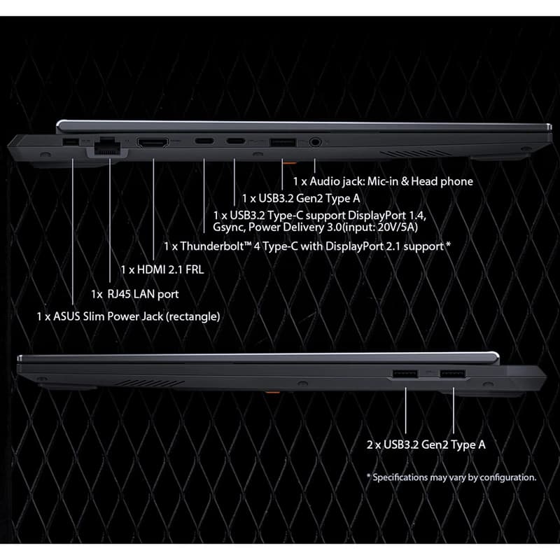 لپ تاپ 16 اینچی ایسوس مدل Asus TUF Gaming F16 FX608JHR 14450HX-RTX5050 8GB-16GB DDR5 5600MHz-512GB SSD — تصویر ۴