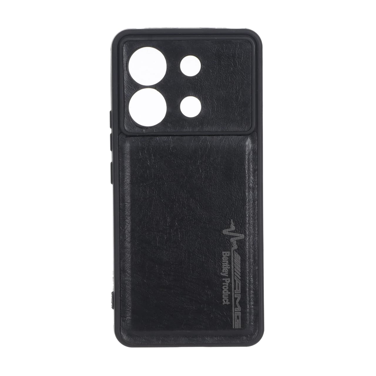 قاب طرح چرم AMG محافظ لنزدار Xiaomi Redmi Note 13 Pro 5G / Poco X6 5G – مشکی