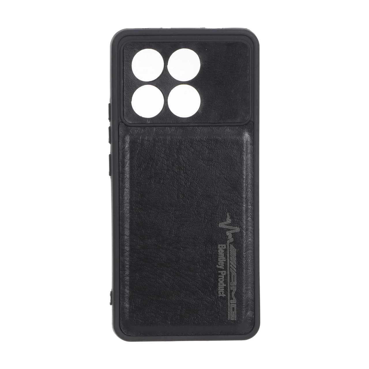 قاب طرح چرم AMG محافظ لنزدار Xiaomi Poco X6 Pro 5G / Redmi K70E – مشکی