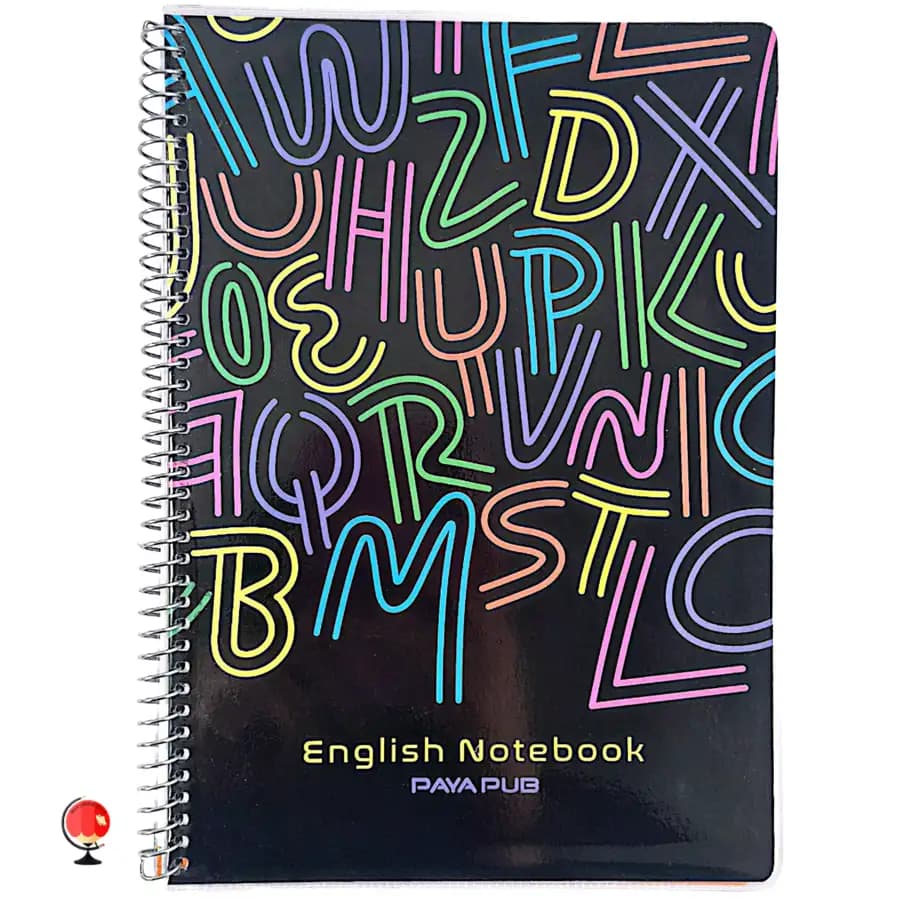 دفتر ۵۰ برگ زبان دو خط سیمی پایاپاب طرح language