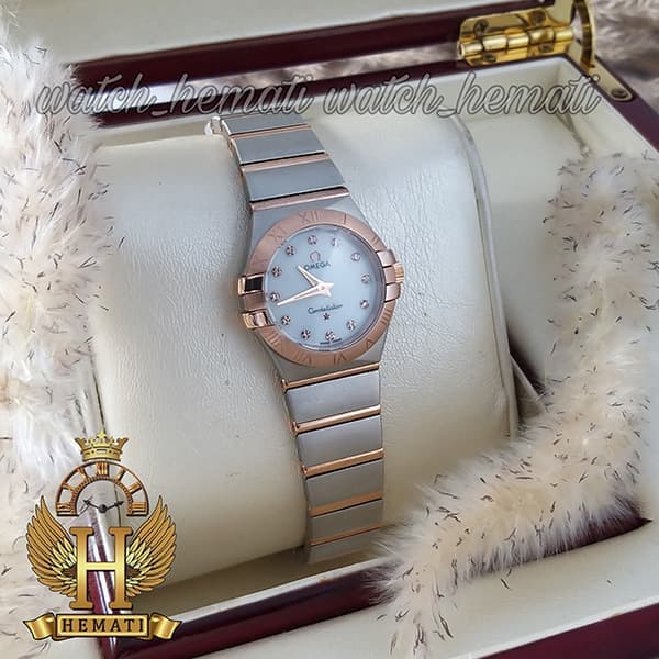 ساعت مچی زنانه امگا کانستلیشن OMEGA CONSTELLATION OMCL100 نقره ای رزگلد (صفحه سفید صدفی) — تصویر ۲