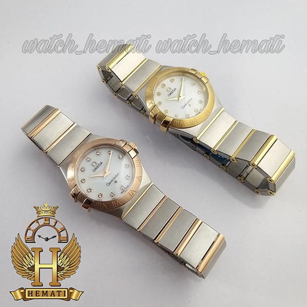 ساعت مچی زنانه امگا کانستلیشن OMEGA CONSTELLATION OMCL100 نقره ای رزگلد (صفحه سفید صدفی) — تصویر ۶