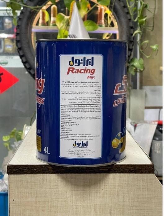 روغن موتور ایرانول ریسینگ مکس 10W-40 4L SL/CF (قوطی فلزی) — تصویر ۳