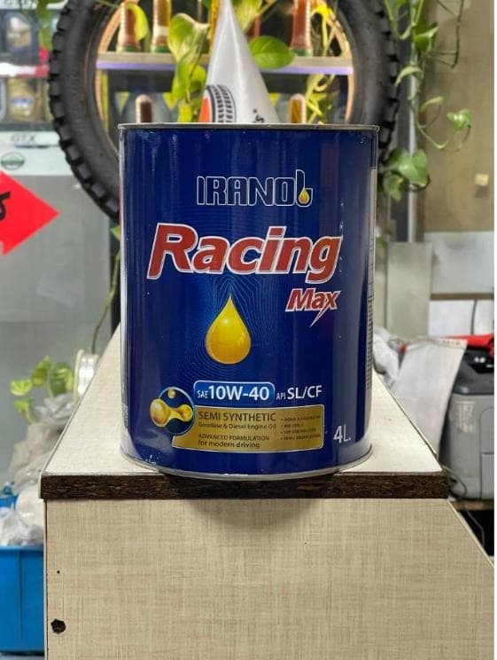 روغن موتور ایرانول ریسینگ مکس 10W-40 4L SL/CF (قوطی فلزی)
