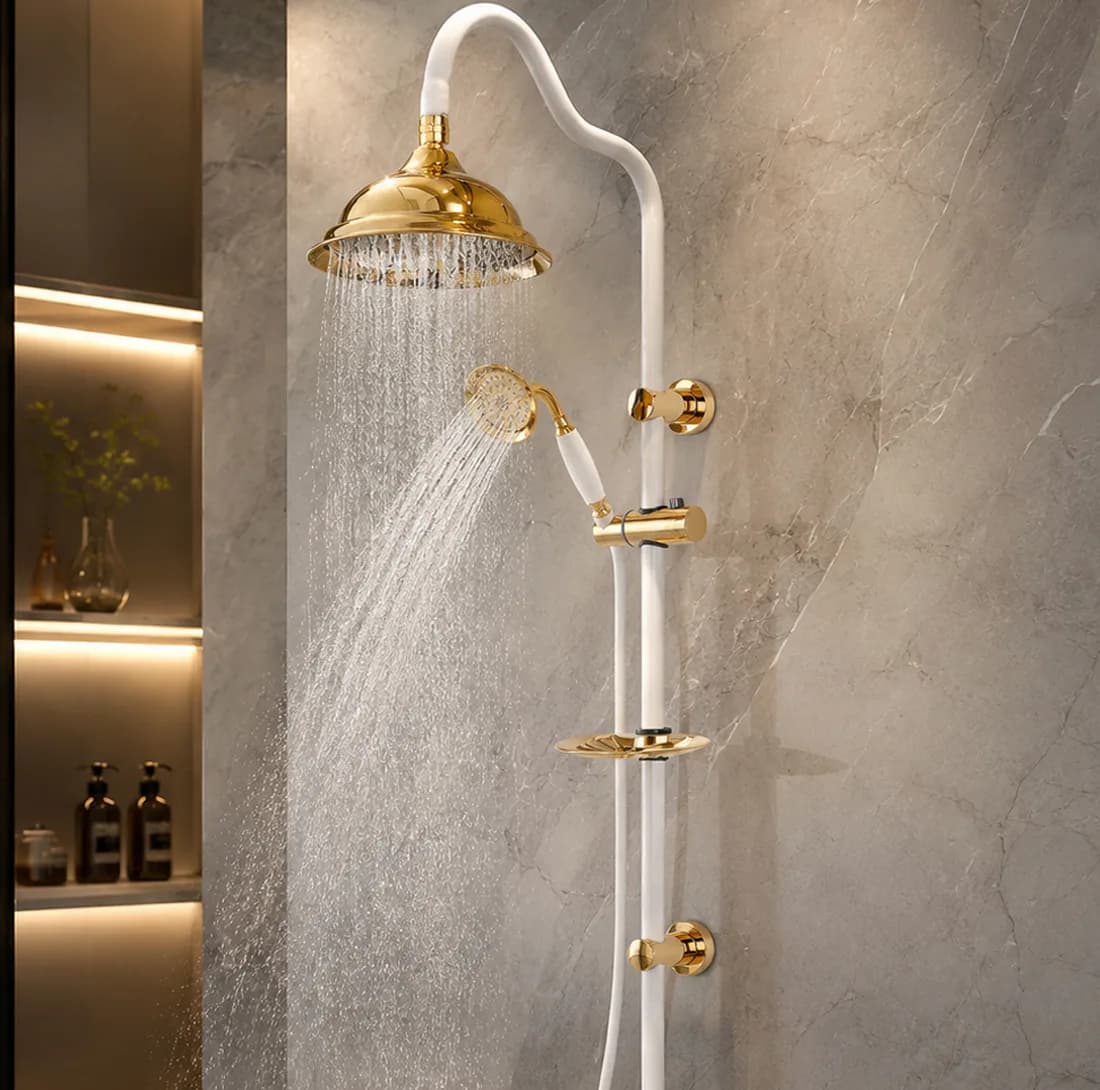 سردوش حمام پاپیروس مدل استیل New-Luxury — تصویر ۲