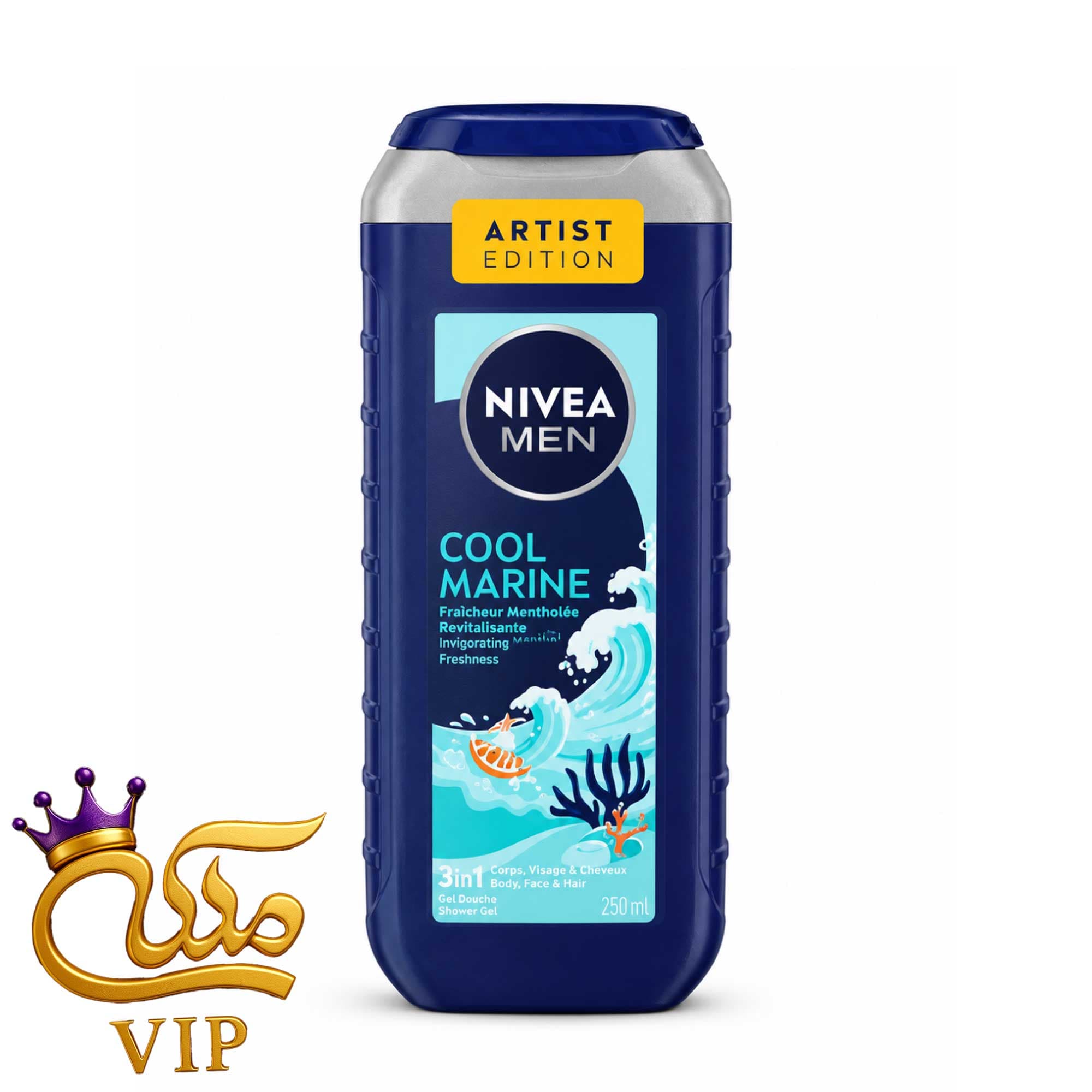 شامپو بدن 3 در 1 مردانه نیوآ مدل Cool Marine حجم 250 میلی لیتر