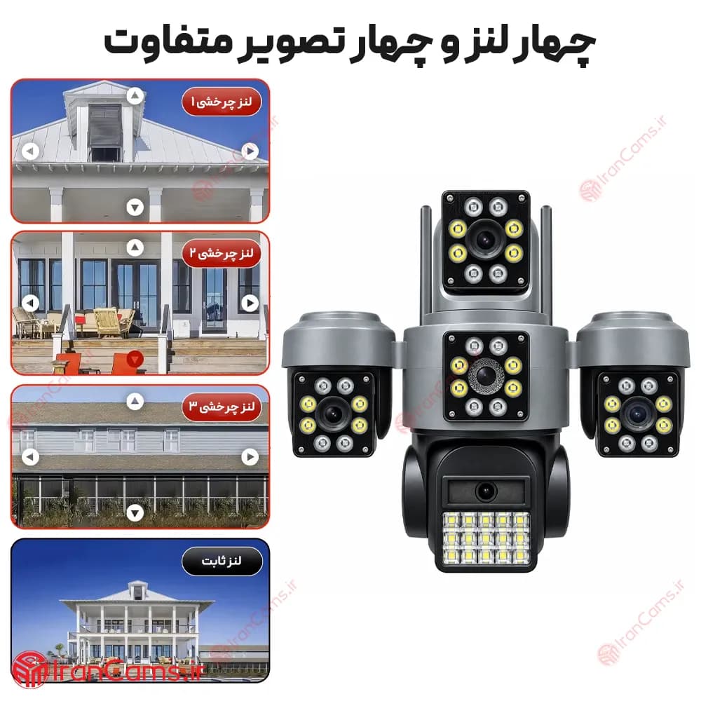 دوربین سیم کارتی 4 لنز 20 مگاپیکسل سرور داخلی HiEasy مدل R880G — تصویر ۴