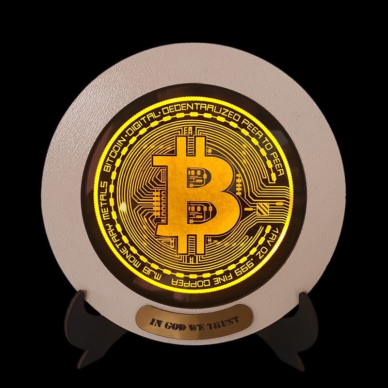تابلو نوری گیم دکور طرح Bitcoin مدل بیت کوین — تصویر ۷