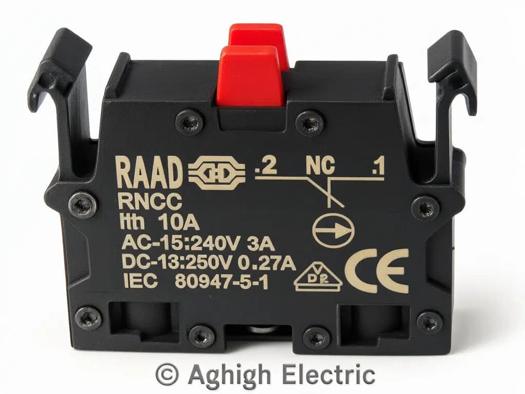 کنتاکت کمکی شاسی رعد مدل RNCC (قرمز – 1NC بسته)