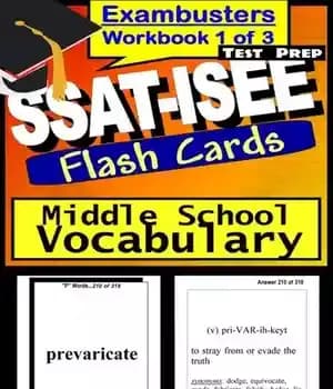دانلود کتاب SSAT-ISEE Test Middle School VocabularyöExambusters FlashcardsöWorkbook 1 of 3 – SSAT-ISEE آزمون واژگان مدرسه راهنمایی