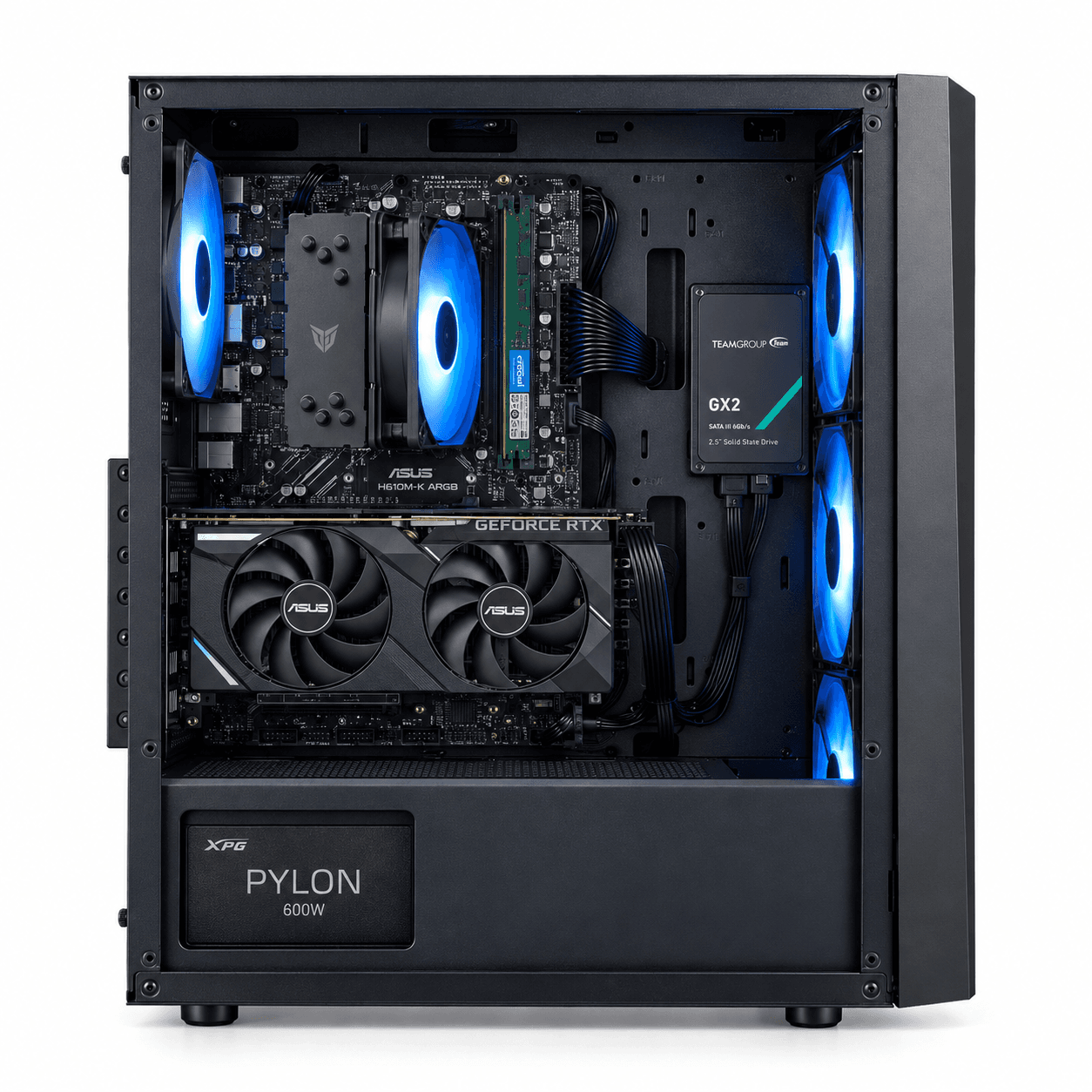 سیستم گیمینگ (Vortex) i5-12400F + RTX 3060 12GB + 16GB RAM — تصویر ۲