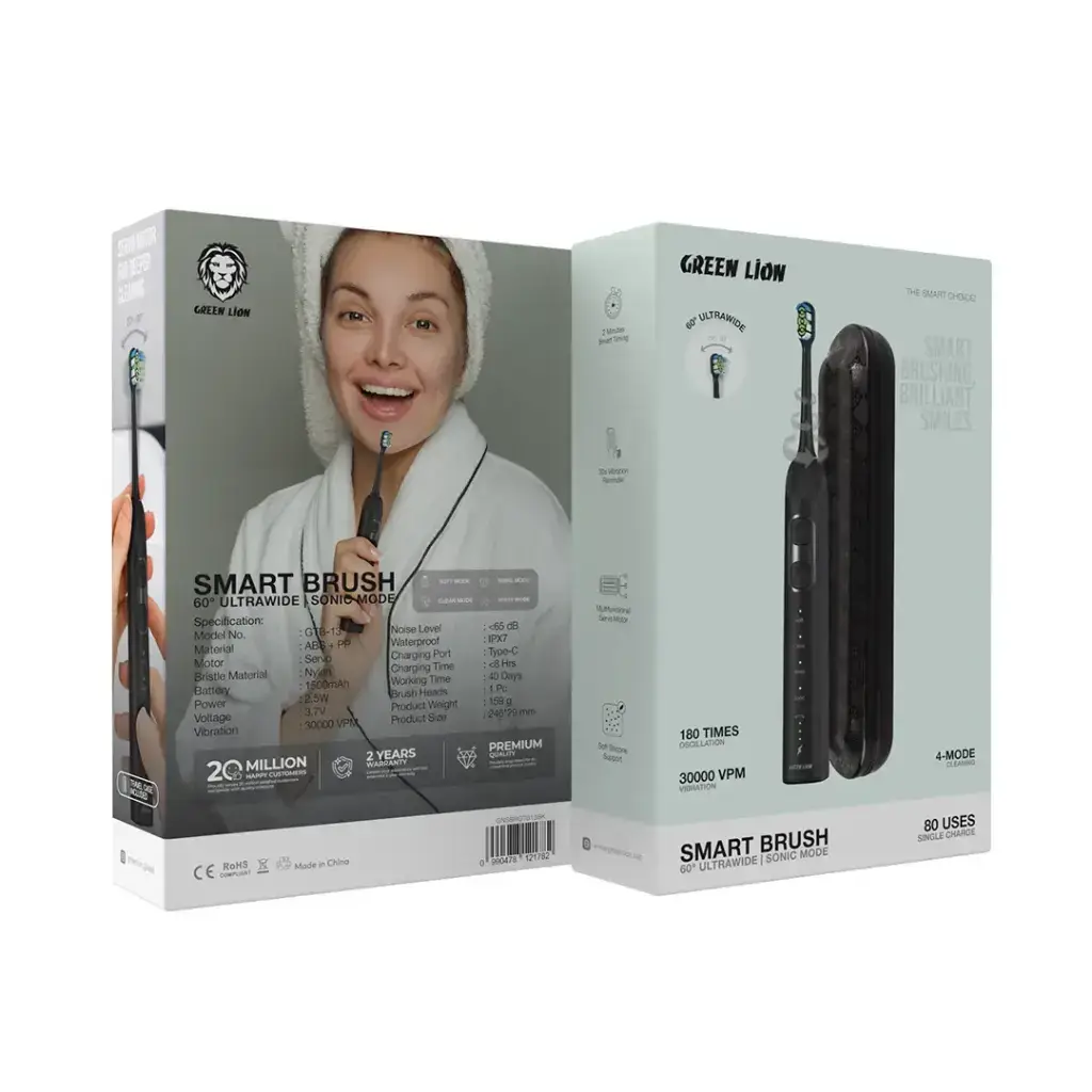 مسواک برقی Ultrawide گرین لاین مدل Green Lion Smart Brush 60° — تصویر ۲