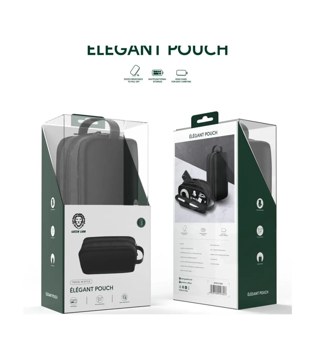 کیف چرم لوازم جانبی مردانه گرین لاین Green Lion Elegant Pouch — تصویر ۴