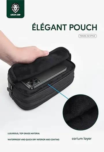 کیف چرم لوازم جانبی مردانه گرین لاین Green Lion Elegant Pouch — تصویر ۲