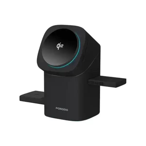 استند شارژر وایرلس پرودو Porodo Auto Rotate & Slide Qi2 FWC043