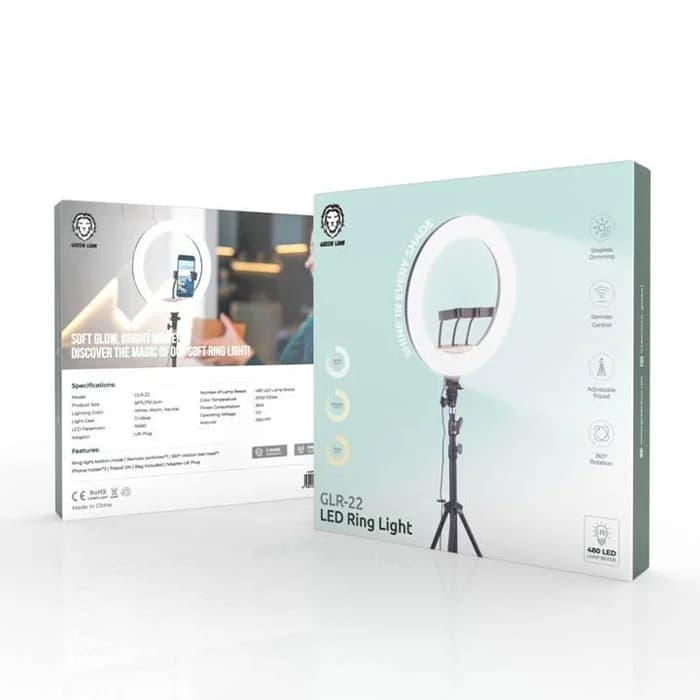 رینگ لایت حرفه ای 22 اینچ گرین لاین Green Lion GLR-22 LED ring light — تصویر ۳