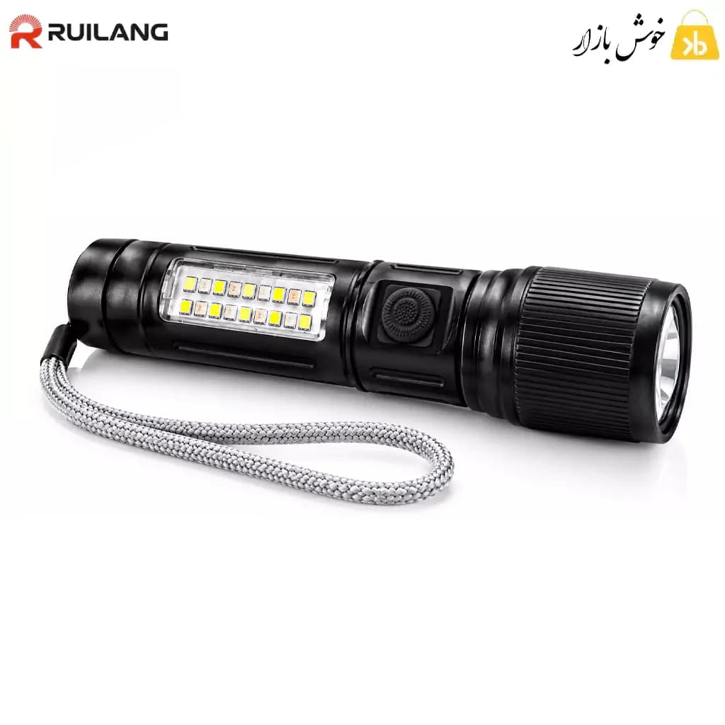 چراغ قوه شارژی زوم‌دار رویلانگ مدل RL-S003 با چراغ جانبی LED — تصویر ۲